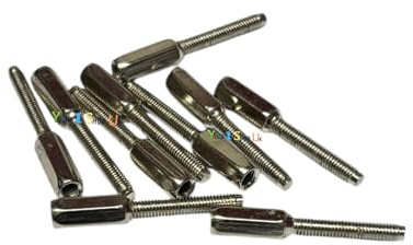 M3.5 x 35mm Socket Extension Studs, Nickel-Plated Steel Socket Screw Extension Studs Ideal for Extending Sockets and Switch Screws available in Pack of 4 and 10 and 20 (10, M3.5 x 35mm)