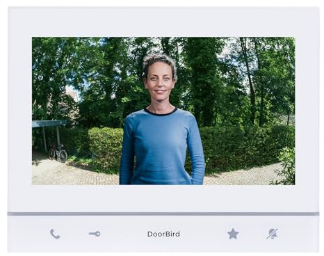 DoorBird A1103 IP Video Innenstation Polar White Edition | Inneneinheit für IP-Video-Türsprechanlage mit Display, WLAN, LAN