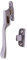 Merriway BH05928 Victorian Wedge Style Casement Fastener - Polished Chrome, Silver