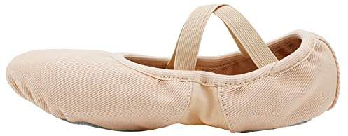 s.lemon Elastic Stretch Canvas Dance Slipper Ballet Shoe with Split Sole LGM Pink 35