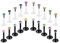 FECTAS 20 Stück 16 Gauge klarer Lippenstecker, flexibel, Piercing, Ohrpiercing, Labret, Piercing, Schmuck, 6/8/10 mm, Kunststoff, Zirkonoxid