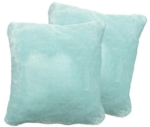 2er Pack Kuschelkissen Premium Cashmere Feeling Kissen 50x50 cm Flauschiges Sofakissen (Aqua)