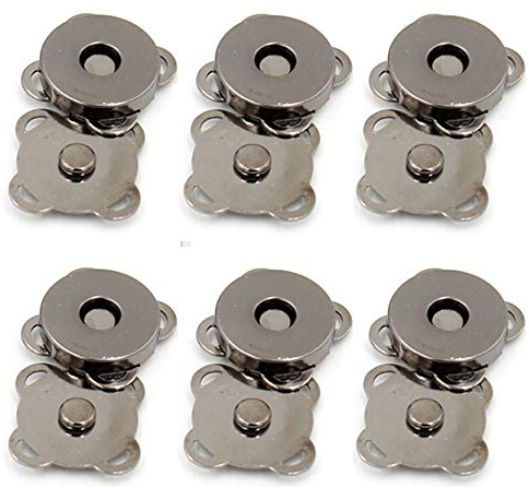 Nuluxi Nähen Druckknöpfe Magnetverschlüsse für Bekleidungszubehör Magnetische Knopf Praktisches Zubehör Verwendet für Nähen Handarbeiten Basteln Kleidung Tasche und Sammelalben-30 Stück/18mm (Schwarz)