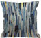 HGOD DESIGNS Kissenbezug mit abstrakten Streifen, Aquarell, geometrische mehrfarbige Streifen und Blaugrün, Tusche, für Wohnzimmer, Schlafzimmer, Sofa, Stuhl, 45 x 45 cm