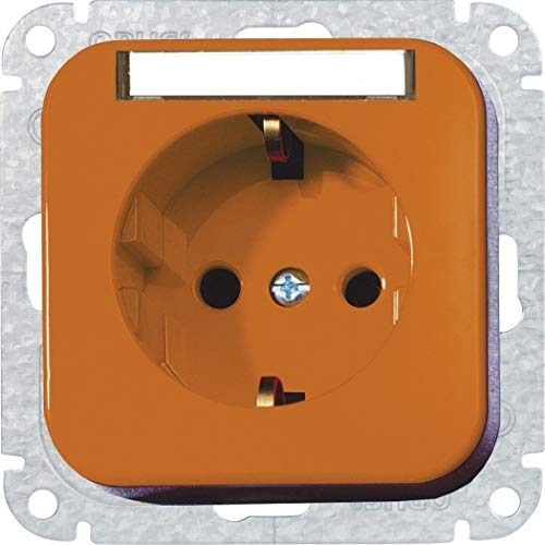 OPUS® 1 Schutzkontakt-Steckdose mit Beschriftungsfeld Farbe orange