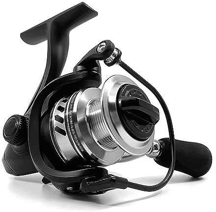 Ashconfish Spinning Angelrolle, 5,0:1 Übersetzung, 7+ 1 Stahl BB Kommt mit 109 Yards geflochtener Schnur, Max 13,2 lb Bremskraft, leicht, glatt, perfekt zum Süßwasserfischen,BF4000.