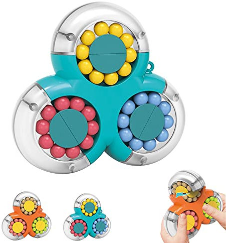 Rotierender Fingerwürfel Intelligenz Spiele Magic Bean Würfel Spielzeug,Finger Puzzle Kugelklassifizierungsspiel,IQ Game Spinnende magische Bohnen Dekompression Puzzle Toys für Kinder Teens Erwachsene