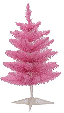 GIVBRO Albero di Natale Artificiale per Decorazione di Casa, Ufficio e Festività, Rosa, 60cm