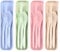 Travel Cutlery Set with Case Plastic Reusable Cutlery Set for Camping Travel Picnic Office School Lunch Box (4 Color)
