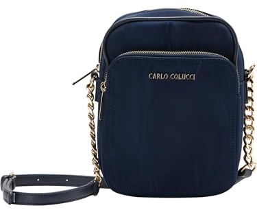 Carlo Colucci Umhängetasche mit Kette Navy OS