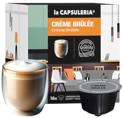 CREME BRULEE (48 Capsules) compatible avec Nescafé Dolce Gusto, Lot de 3 x 16 Capsules (48 portions tot) - la Capsuleria
