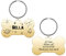 HooAMI Hundemarke mit Gravur,Knochen Hundemarke Personalisiert Dog Tag mit Gravur Namensschilder Adressanhänger Hund für Hunde und Katzen(Gold,M)