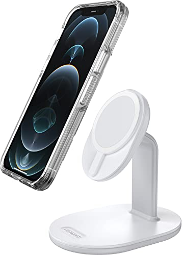 OtterBox Supporto di Ricarica per MagSafe, Caricatore dal Design Elegante e Leggero, Progettato per Forte allineamento e Fissaggio Perfetto con MagSafe, Blanco