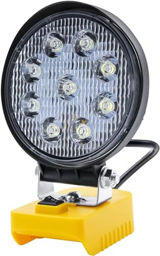 Wireless for DeWalt 18V/20V Battery Spotlight Work Light from DeWalt (Battery not Included). LED Work Light, Wide Beam floodlight with Improved Low Voltage Protection