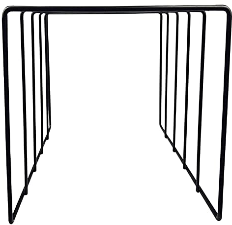 Imtrub Aufbewahrung von Schallplatten - Schwarzes Eisen-Desktop-Aufbewahrungs-Bücherregal - Moderner Aktenhalter für Schreibtisch, Büro-Buchregale, Buch-Organizer aus Metall, Schreibtischregal