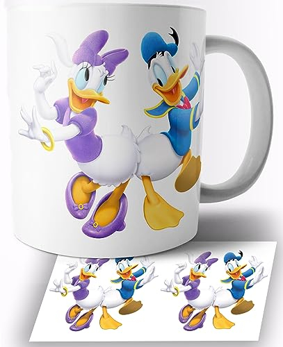 Donald Duck With Daisy Duck Keramik Becher 325ml Tasse Mug