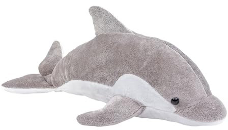 Teddys Rothenburg Kuscheltier Delfin grau-weiß 38 cm Plüschdelfin Plüschtier