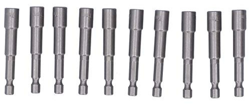 10 Pièces Douille Hexagonale, Douille Hexagonale de Remplacement avec Embout de Tournevis Magnétique à Douille Hexagonale de 7 Mm