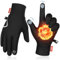 Benirap Fahrradhandschuhe Herren Damen Warme Winterhandschuhe Wasserabweisende Touchscreenhandschuhe Winddichte Laufhandschuhe rutschfeste Sporthandschuhe zum Laufen, Radfahren, Klettern (TM01, M)