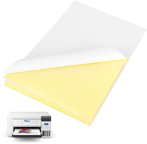 RUCUDIM Etiketten Selbstklebend Bedruckbar 50 Blatt A4 Sticker Papier zum Bedrucken, Klebeetiketten für Bürobedarf Laser Tintenstrahldruck (290 x 210mm)