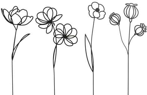 Decoris Gartenstecker Blume Metall 70cm 1 Stück Sortiert - Indoor & Outdoor Blumenstecker für Garten Balkon - Pflanzenstecker Deko Blume als Gartendeko Außendeko Gartenschmuck - Schwarz