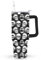 Ceovfoi Skull Tumbler with Handle, 40oz, Lid and Straw - Goth Halloween Decor for Women