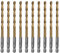 SALI Juego de brocas HSS de 10 piezas, vástago hexagonal, diámetro de 5 mm, con revestimiento de titanio, cambio rápido, 1/4, montaje hexagonal, broca en espiral, broca de metal para madera, plástico