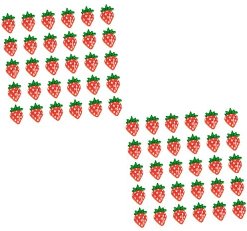 minkissy 60pcs Strawberry Nail Charms for Nail Art Decor for Manicure Cute Accessories for Phone Crafts