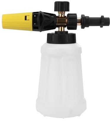 SuerZaro Snow Foam Lance for Karcher K2 K3 K4 K5 K6 K7 Pressure Washer, 1 L Soap Dispenser with Adjustable Spray Nozzle and New Generation Connector, High Pressure Wash Car Foam Gun Accessory