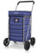 Hoppa Lightweight 4-Wheel Premium 2024 Model Folding Shopping Trolley Extra Large 75.6L Capacity Shopping Trolley Bag, 95cm, 4.8kg, Push/Pull (Blue Stripes)