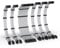EZDIY-FAB PSU Cable Extension Kit,16AWG Power Supply Extension Cable,1x24Pin/2x4+4 EPS/3x6+2 PCI-E,Custom PC Sleeve Cable 300MM with Combs-White