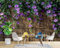 Fototapete Zaun Winde Blumen Pflanze Wohnzimmer Schlafzimmer Wandtapete Vlies Tapete 250 (B) x 175 (H) cm, Gedrucktes Wandbild UV-Beständig Geruchsfrei