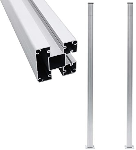 CIADAZ Poteaux de clôture 2 pcs Aluminium 185 cm,Barriere Jardin Exterieur,Barriere Jardin,Portillon Grillage