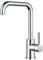 FORIOUS Kitchen Tap, Kitchen Sink Taps Mixer, 360 Swive Stainless Steel L Shaped Monobloc 1 Hole with Single Lever, Ploished Chrome