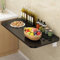 DKPLOE Table Pliante Murale, Table Murale Rabattable,Tablette Murale Rabattable, Bureau muralPour Salon, Salle, Cuisine(Noir,50x40cm)