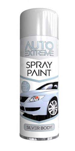 RAPIDE Auto Extreme AX Spray Paint Gloss Silver Body 250ML | Quick Drying, Petrol Resistant, Hard-Wearing | Gloss Finish for Interior & Exterior Use | CFC-Free
