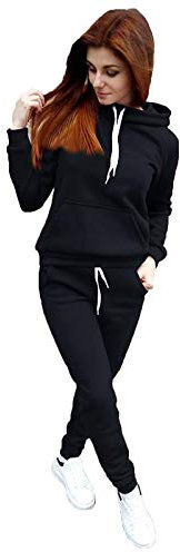 Hkdjaess Damen Jogginganzug Sportanzug Colorblock Oversized Übergrößen Zweiteiler Anzug Freizeit 2 Teiler Komplett Trainingsanzug Sweatanzug Pullover und Sweatpants Set Fitnessanzug