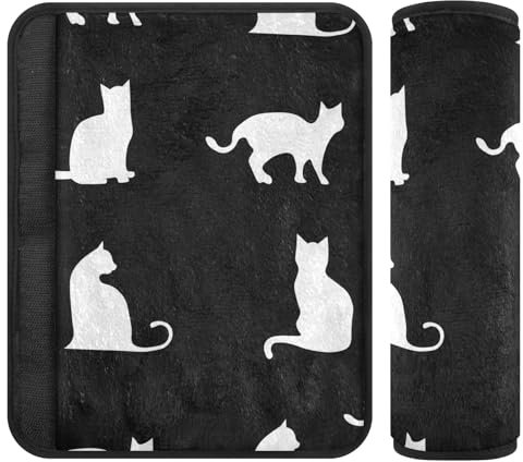 Chic Cats - Fundas para cinturón de seguridad, acolchadas con algodón, almohadillas para correa de mochila, cojín para cinturón de seguridad para niños
