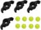 Indoor Cycling Snap Feet Adapters, Anti-Slip Rocker Plate, 4X Rocker Plate Trainer, Bike Trainer Shock Absorber, Indoor Cycling Trainer Adapter, Rocker Plate for Bike, Tennis Balls for Rocker Plate, A