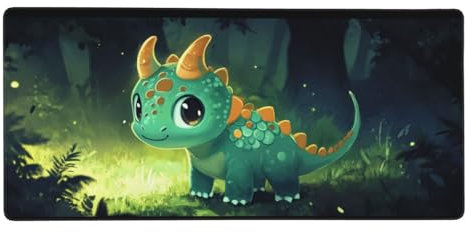 Grün Mousepad XL 600x300mm/60x30cm Groß Gaming Mauspad Dinosaurier, Schreibtischunterlage Mit Anti-Rutsch Basis,Tischunterlage Large Size, für Gaming Office Home Zubehör, Geschenke für Männer-z650