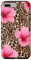 Leopard Print Hibiscus Flower Pink Floral Case for iPhone 7 Plus/8 Plus