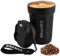 Mug Isotherme Cafe - Tasse À Café en Acier Inoxydable 450ml - Mug Thermos de Voyage - Gobelet Isolant Sous Vide Antifuite avec Couvercle - Coffee Cup (Noir)