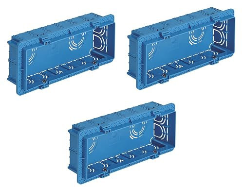 ECI ELETTROFORNITURE 3 PEZZI Scatola incasso rettangolare 6-7M azzurro - V71306