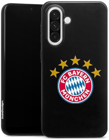 DeinDesign Silikon Hülle kompatibel mit Samsung Galaxy A56 5G Case schwarz Handyhülle FC Bayern München FCB Sterne