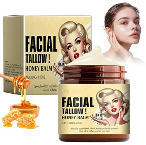 Talg Bio für Hautpflege – Beef Tallow Creme 120g, Rindertalg Bio Creme, Beef Tallow Skincare, Whipped Tallow Cream, Tiefe Hydratation für empfindliche & trockene Winterhaut (1 Stück)