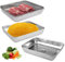 3 Pezzi Contenitori Salvafreschezza in Acciaio Inox, Scatola per Affettare con Coperchio, Contenitori Ermetici per Alimenti Impilabili,Contenitore per Pancetta da Frigorifero, per Carne,Verdura,Frutta