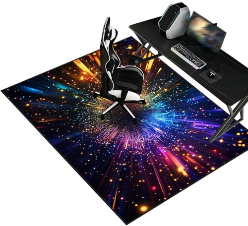Schreibtischstuhl Unterlage Bodenschutzmatte Gaming Bürostuhlunterlage Bürostuhl Teppich Unterlage 150 x 200 cm Bodenschutz Teppichschoner für Parkett Laminat Hartböden Teppichboden Bürostuhl Matte