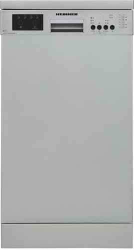 HEINNER HDW-FS4506DSE++ Freistehender Geschirrspüler – 10 Maßgedecke, 6 Programme, Aquastop, Halbbeladungsfunktion, Elektronische Steuerung, Modernes Weiß Design, Energieeffizient, 5 Jahre Garantie