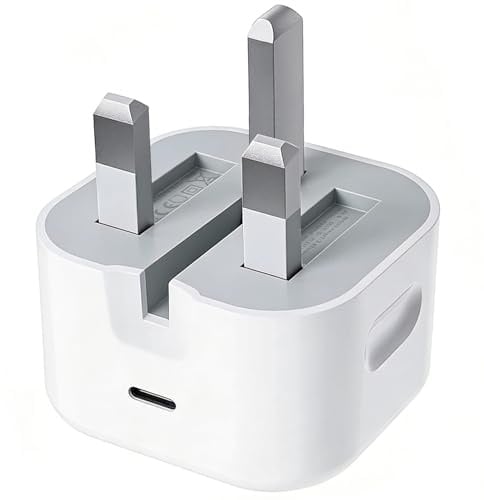 USB C Plug Fast Charge,20W Fold USB-C Power Adapter Plugs UK Charger for New iPhone 17 Pro Max Air 16e 16 Plus Pro Max 15 14 13 12 11 SE Watch iPad 9 10th 11th A16,Folding Type C USBC Port Phone Plug