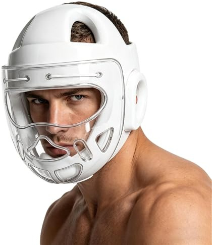 Boxschutzhaube - Gesichtsmaske für Sparring,Boxen Kopfschutz - für Einsteiger, Erwachsene, Kinder, Training, Turnier, Karate, Fitness